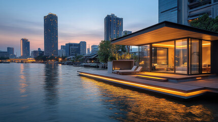 Fototapeta premium Modern Urban Home Inspired by Thai Architecture