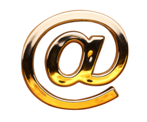 Email international sign isolated on white