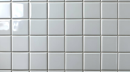 Obraz premium Glossy White Tiles: Square Pattern, Clean Design