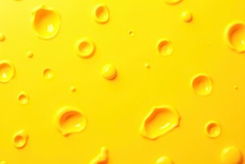 Texture of cheese with a golden yellow color and a pattern of air pockets.