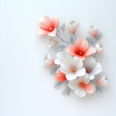 Pink floral vector illustration, perfect for spring card design