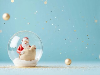 Festive Snow Globe with Saint Nicholas Celebrating St. Nicholas Day, Christmas, and Winter Solstice Traditions in a Sparkling Holiday Display