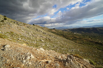 hiking trail of Rouvas , panoramic view