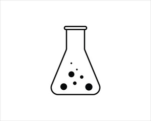 Flask icon. laboratory equipment icon. Flask Icon for Laboratory Research and Scientific Experiments.