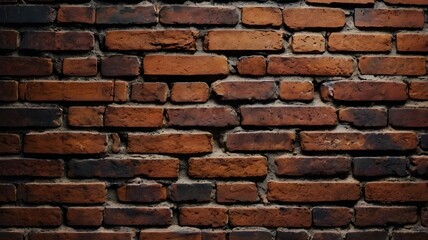 Obraz premium Old wall background with stained aged bricks