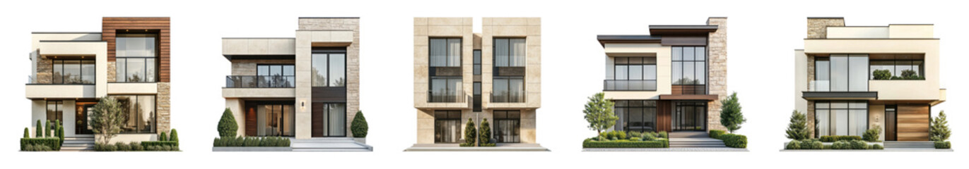 PNG Contemporary house set on transparent background