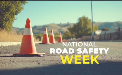 National Road safety week. road repair underway.