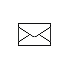 mail in a sealed envelope icon outline illustration