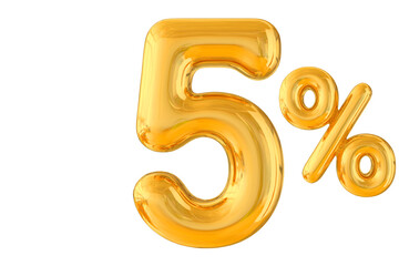 5 Percent Gold Balloon Discount Offer 3D