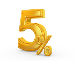 5 Percent Gold Discount Offer 3D