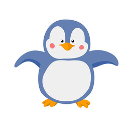 Obraz premium Graceful Light Blue Penguin in a Serene Arctic Setting