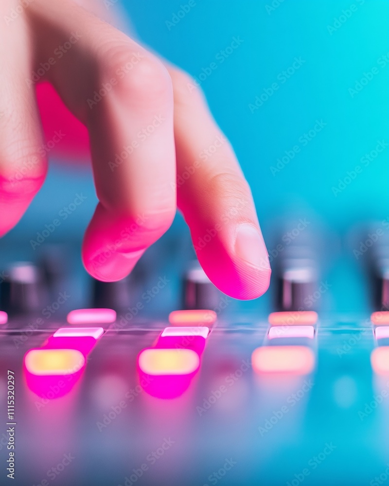 Aufkleber dynamic audio control with vibrant led reflections