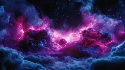 Obraz premium Quantum Energy Manipulation: Glowing Particles Dancing in a Cosmic Dance of Light and Science