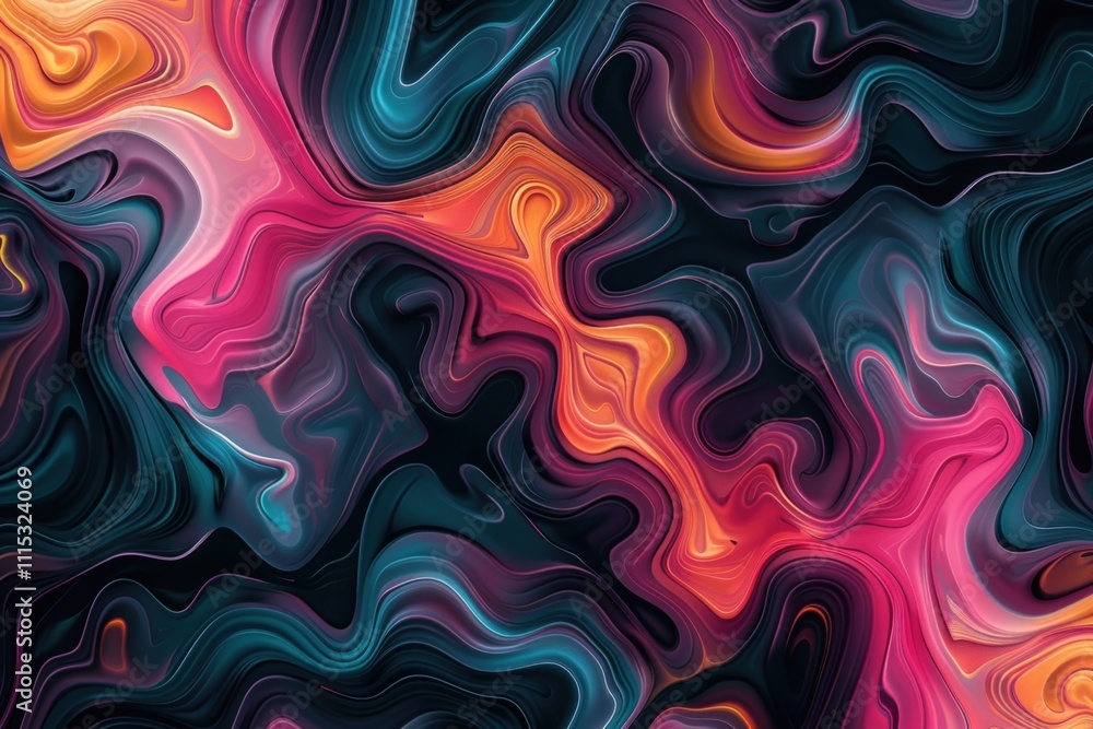 Poster abstract pattern of warm, swirling colors creates a dynamic visual experience in an artistic composi