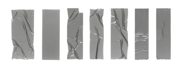 PNG Silver tape set on transparent background