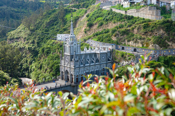 Las Lajas Sanctuary church in Nariño, Colombia.