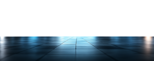 empty concrete ground floor at night background for product display, empty show stage, cutout png