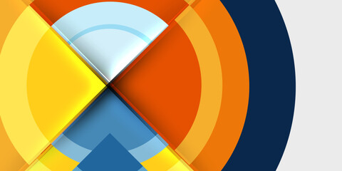 Obraz premium Techno circles and semi circles. Vector Illustration For Wallpaper, Banner, Background, Card, Book Illustration, landing page