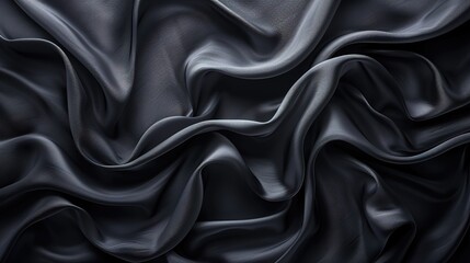 Fototapeta premium Dark Gray Silk Fabric Texture