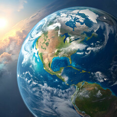 Fototapeta premium 3d rendering of planet earth