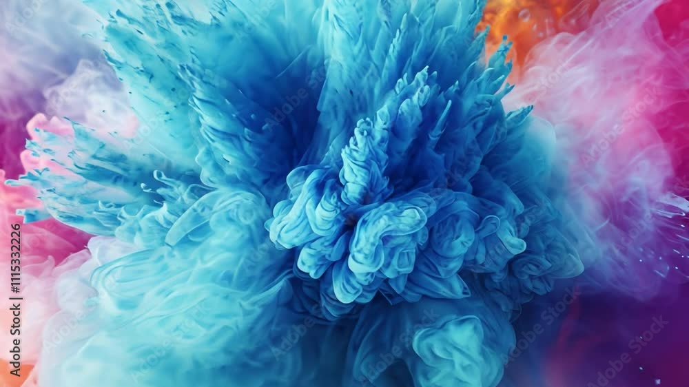 Poster abstract art: a vibrant explosion of color, capturing the essence of creativity and artistic express