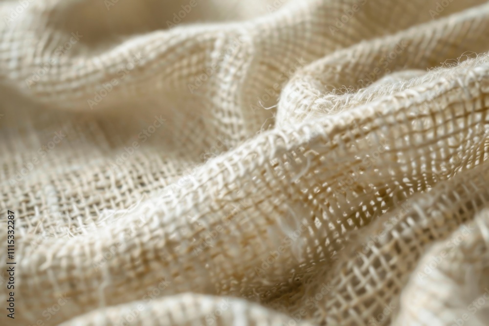 Poster intricate white fabric draped elegantly with a delicate branch intertwined, creating a serene and ar