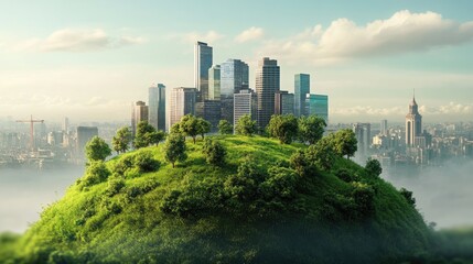 Obraz premium Sustainable construction projects, environmental care