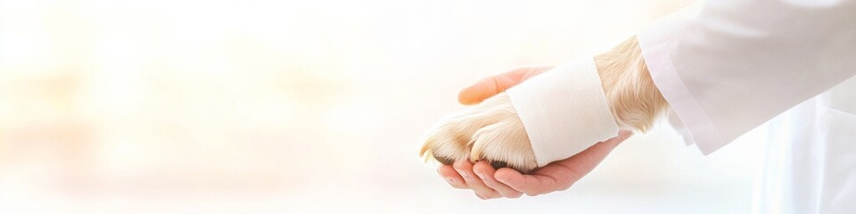 Naklejka premium Compassionate Veterinary Care Celebrating Pets and Health on International Day of Veterinary Medicine, National Pet Day, and Animal Care Day