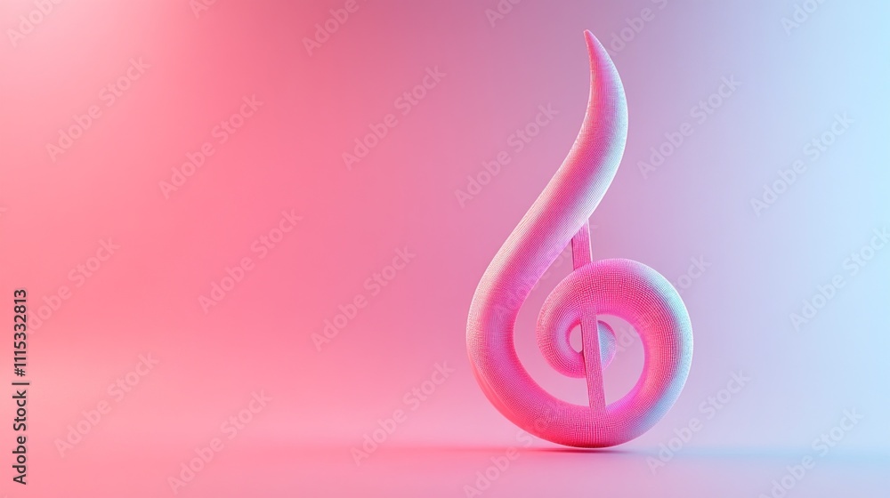 Aufkleber a delicate, hyper-realistic pink curve captivates with its graceful form, standing against a softly 