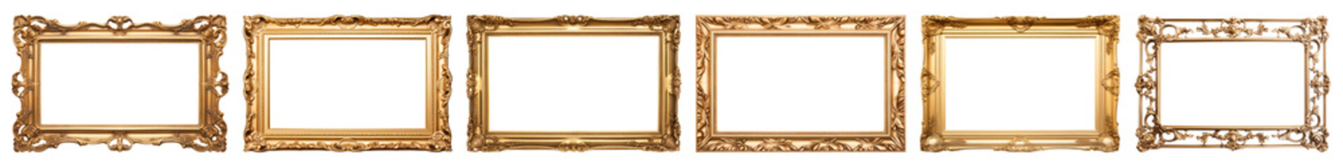 PNG Frame vintage set on transparent background