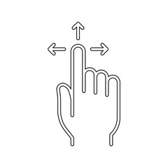 Obraz premium Move icon in line style