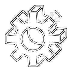 Gear, Cog icon in line style