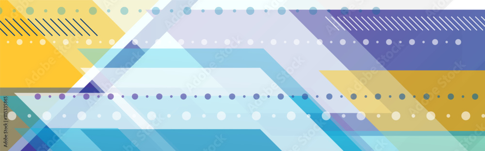 Poster colorful geometric minimal abstract tech background. vector banner graphic design