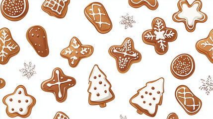 seamless pattern with christmas trees