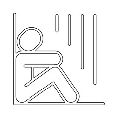 Depression icon in line style