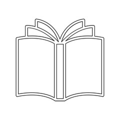 Book icon in line style