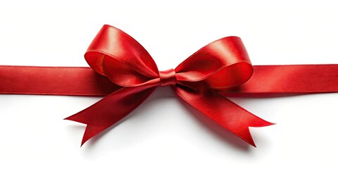 Red ribbon with shadows on background for celebrations and gifts, red, ribbon, shadows, background, celebrations, gifts