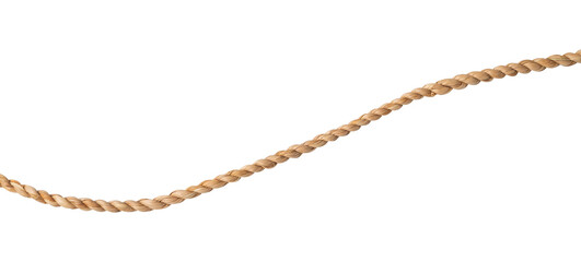 single rope on white background isolated