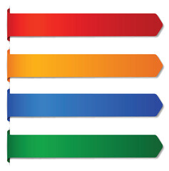 Fototapeta premium Colorful Horizontal Arrow Infographic Design