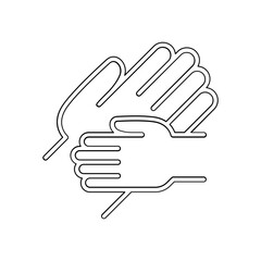 Support icon in line style