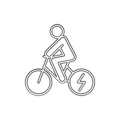 Obraz premium Electric bike, e-bike icon in line style