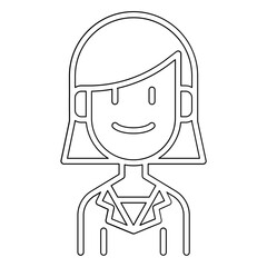 Woman icon in line style