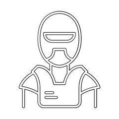 Robot icon in line style