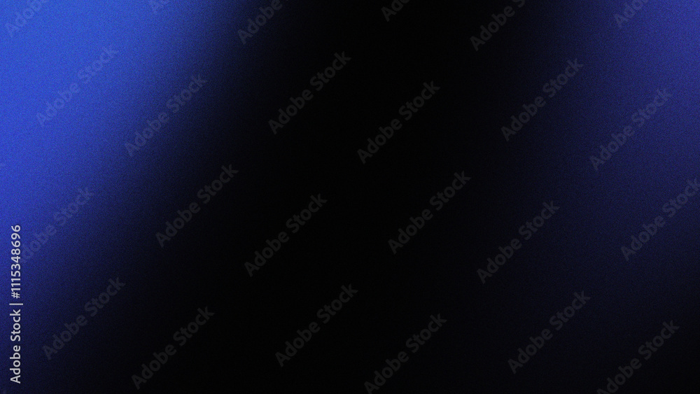 Poster abstract dark blue grainy gradient background, noise texture backdrop header design element