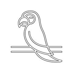 Parrot icon in line style
