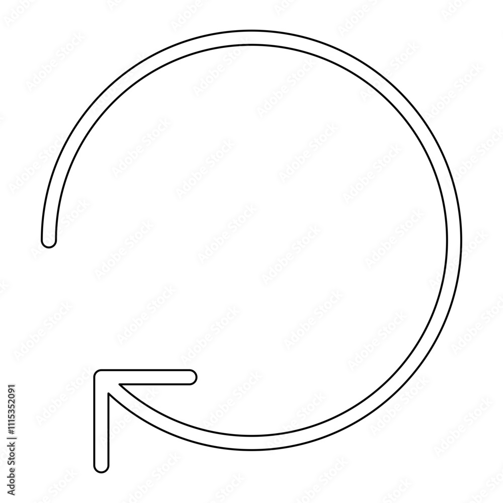 Poster refresh icon in line style