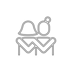 Lesbian icon in line style