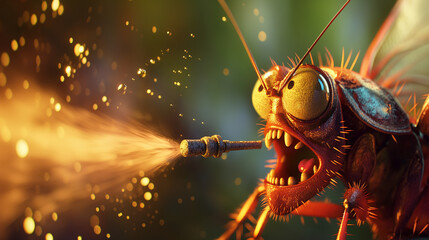 getting rid of cockroaches with spray.