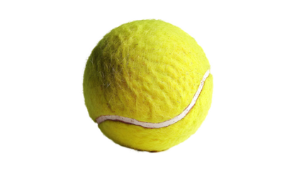 Tennis ball isolated on a transparent background