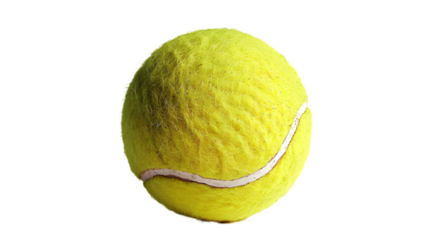Tennis ball isolated on a transparent background